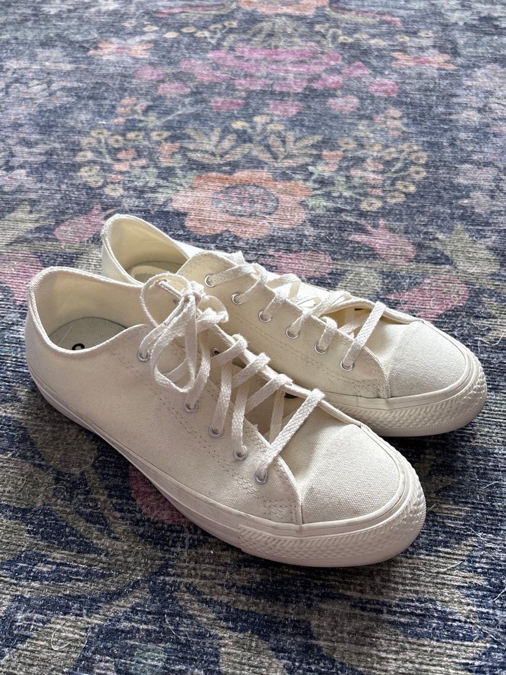 Converse Low-Top White Canvas Lace-Up Sneakers